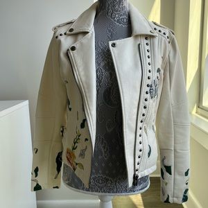 White leather jacket